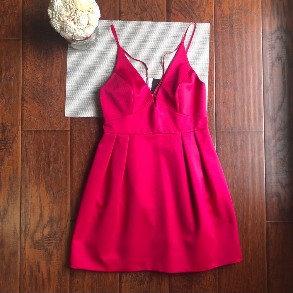 Top Shop Criss Cross Front Pink Dress